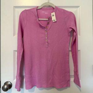 Aerie by AE Light Purple Ribbed Henley - new w/ tags - size S